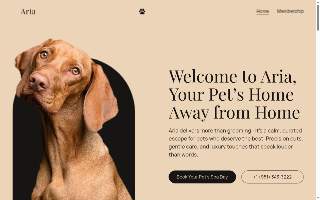 Aria Pet Spa website