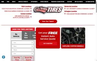Cali Streets Tires website