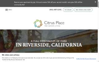 Citrus Place Senior Living website