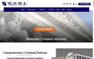 Wohl Criminal Defense website