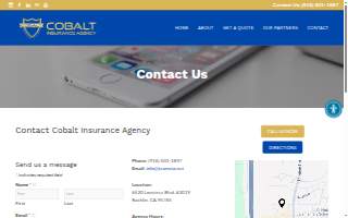 Cobalt Insurance Agency website