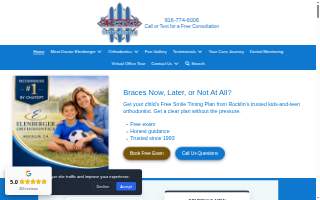 Elenberger Orthodontics for Kids & Teens website