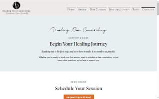 Healing Den Counseling website