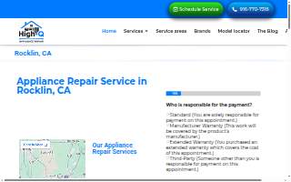 High-Q Appliance Repair website