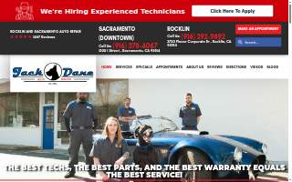 Jack Dane Auto Service - Rocklin website