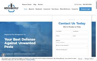 Neighborly Pest Management of Rocklin website