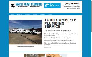 Whest Koast Plumbing website