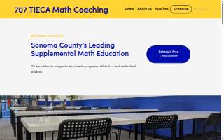 707 Math Tutoring - TIECA Targeted Math Coaching of Rohnert Park website