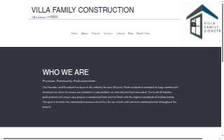 Villa Family Construction website