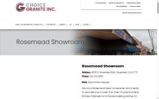 Choice Granite & Kitchen Cabinets of Rosemead website