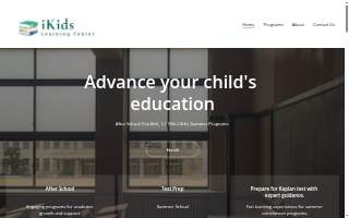 iKids Learning Center website