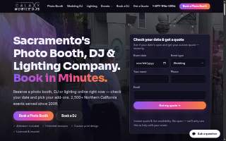 Galaxy Mobile DJ & Photo Booth website