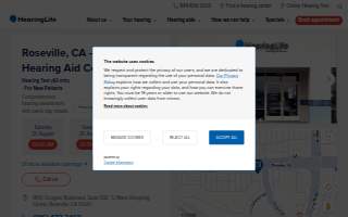 HearingLife Hearing Aid Center of Roseville CA website