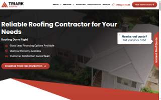 Triark Roofing website