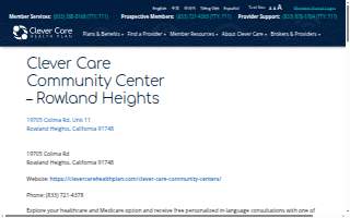 Clever Care Health Plan Community Center website