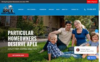 Apex Pest Control website