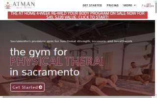 Atman Healing and Wellness website