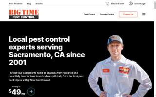 Big Time Pest Control website