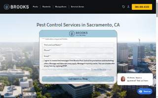 Brooks Pest Control of Sacramento website