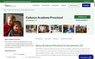 Cadence Academy Preschool of Sacramento website