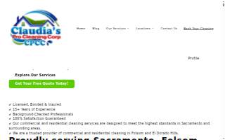 Claudia's Pro Cleaning - Sacramento website