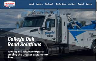 College Oak Towing website