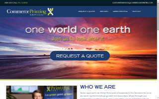 Commerce Printing Services website
