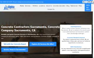 Concrete Contractors Sacramento website