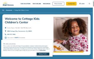 Cottage Kids Children's Center website