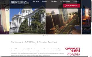 Daredevil Courier & Corp Services website