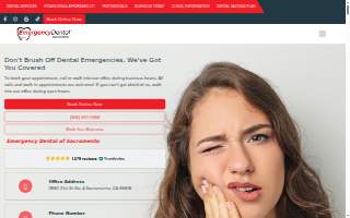 Emergency Dental of Sacramento website