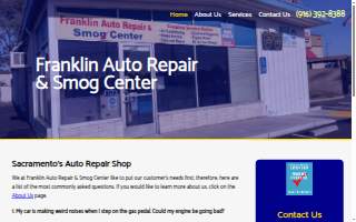 Franklin Auto Repair & Smog website