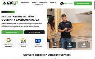 Good Life Inspections of Sacramento website