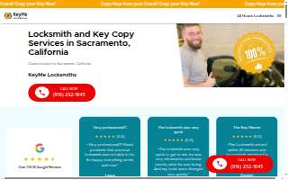 KeyMe Locksmiths of Sacramento website