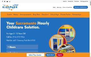 KidsPark - Sacramento website
