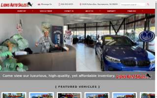 Lions Auto Sales website