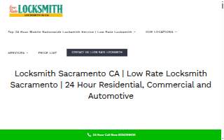 Low Rate Locksmith Sacramento website