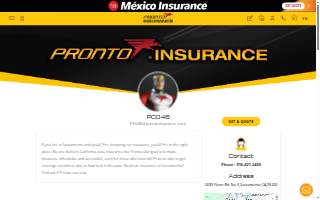 Pronto Insurance Agency of Sacramento website