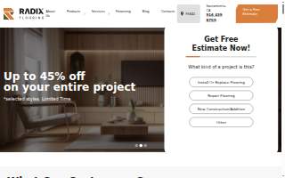 Radix Flooring - San Jose website