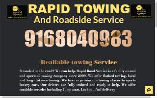 Rapid Towing & Road Service website