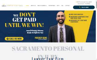 Sacramento Personal Injury Lawyer Law Firm website
