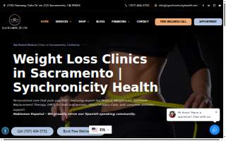 Synchronicity Health of Sacramento website