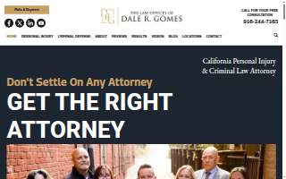 The Law Offices of Dale R. Gomes website