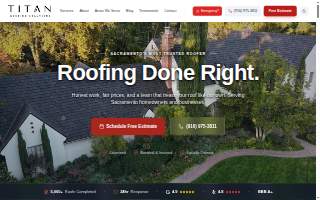 Titan Roofing Solutions website