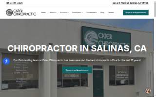 Cater Chiropractic website