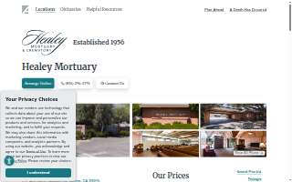 Healey Mortuary website