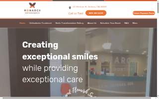 Monarch Orthodontics website