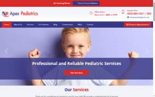 Apex Pediatrics website