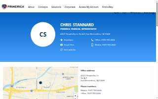 Chris Stannard: Primerica - Financial Services website