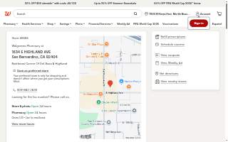 Walgreens Pharmacy website
